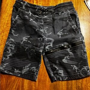 Kids Black Camo and white Shorts